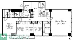 レジディア市谷砂土原　Ｓ 2階5LDKの間取り