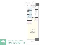 ROOTs Shinjuku Wakamatsucho 13階1Kの間取り