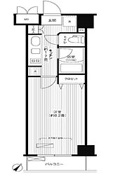 ステラメゾン荻窪 8階1Kの間取り