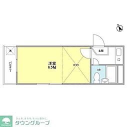シャンテ中井 3階1Kの間取り