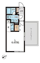 PASEO新宿 5階ワンルームの間取り