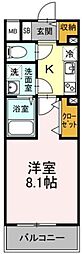 間取図画像 1K