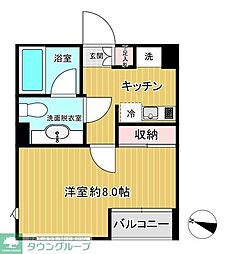 プラザ中落合 1Kの間取図画像
