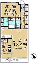 パークグレイス駒込 2LDKの間取図画像