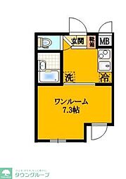 REAL新中野 ワンルームの間取図画像
