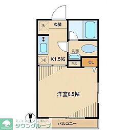 アコード東高円寺 1Kの間取図画像