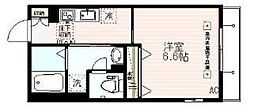 ヴィラカメリア 1Kの間取図画像