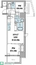 クレストコート東中野 2LDKの間取図画像