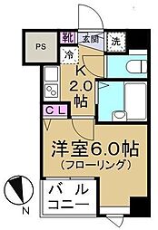 スカイコート豊島南長崎 1Kの間取図画像