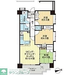 ロイヤルタワー春日 3LDKの間取図画像