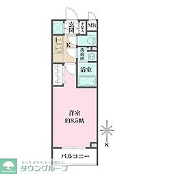 ソフィア哲学堂 1Kの間取図画像