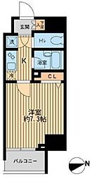HF早稲田レジデンス 1Kの間取図画像