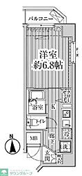 HF東中野レジデンス 1Kの間取図画像