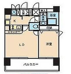 HF東新宿レジデンス 1LDKの間取図画像