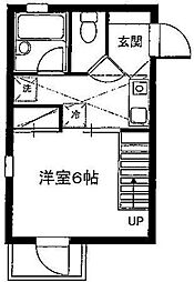 メゾンドブルー 1Kの間取図画像