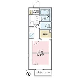エルソル阿佐ヶ谷1 1Kの間取図画像