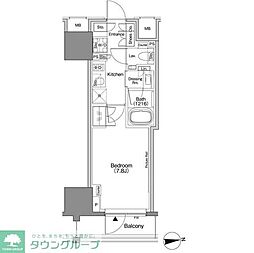 ザ・パークハビオSOHO新宿御苑 1Kの間取図画像