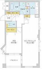 ＡＺ小石川 3階1LDKの間取り
