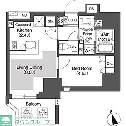 Belle　Vue　千代田飯田橋 9階1LDKの間取り