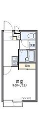 レオパレス西尾久 2階1Kの間取り