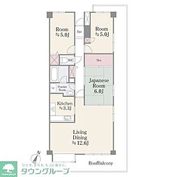 パークハイツ駒込 6階3LDKの間取り