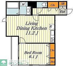アビタシオン駒込 3階1LDKの間取り