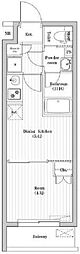 ハーモニーレジデンス山手巣鴨ザ・ガーデン 2階1DKの間取り