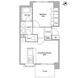 JR山手線 巣鴨駅 徒歩5分の賃貸マンション 地下1階1LDKの間取り
