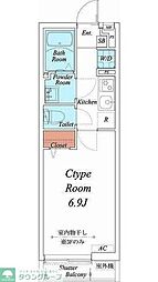 リブリ・ハートポートIII 3階1Kの間取り