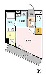 メゾンまちだ 3階1Kの間取り