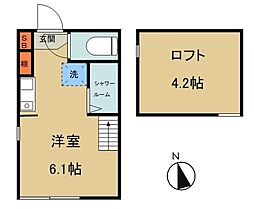 ｓｔａｇｅ赤羽西 1階ワンルームの間取り