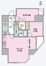 Ｖ−ｓｔｙｌｅ入谷 12階2LDKの間取り