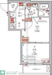 ハーモニーレジデンス池袋ウエスト 3階2Kの間取り