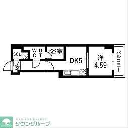 TRADIS大塚 1DKの間取図画像