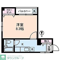ソレイユ清水 1Kの間取図画像