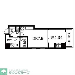 TRADIS大塚 1DKの間取図画像