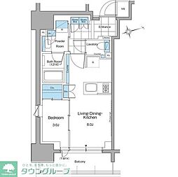 ルフォンプログレ本郷三丁目 1LDKの間取図画像