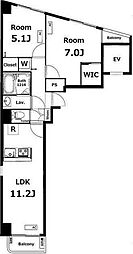 ロイヤルグリーン本郷 2LDKの間取図画像