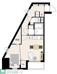 WHARF駒込 1LDKの間取図画像