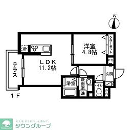 (仮称)メゾンドルル 1LDKの間取図画像
