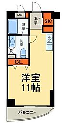 シンシア千駄木 ワンルームの間取図画像