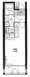 カーサ・デル・ソル小石川 ワンルームの間取図画像