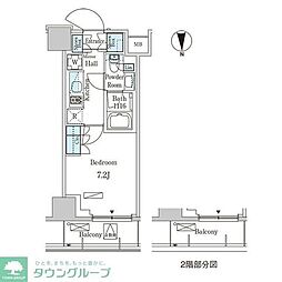 パークアクシス池袋 1Kの間取図画像