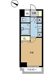 スカイコート後楽園壱番館 1Kの間取図画像
