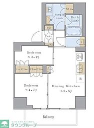 ブリリアイスト赤羽 2DKの間取図画像