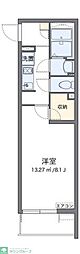 クレイノフォーレ八幡 1Kの間取図画像