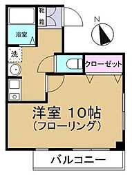 タウンコート 1Kの間取図画像