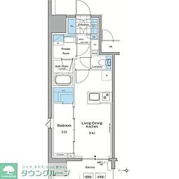ルフォンプログレ赤羽マークス 1LDKの間取図画像
