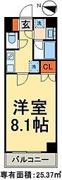パストラル田端 1Kの間取図画像