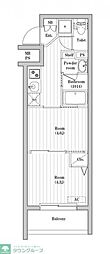 ハーモニーレジデンス文京千石 2Kの間取図画像